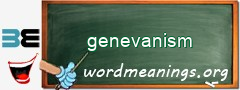 WordMeaning blackboard for genevanism